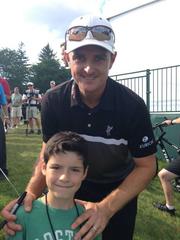 young golf fan has a chance meeting with u.s. open champion